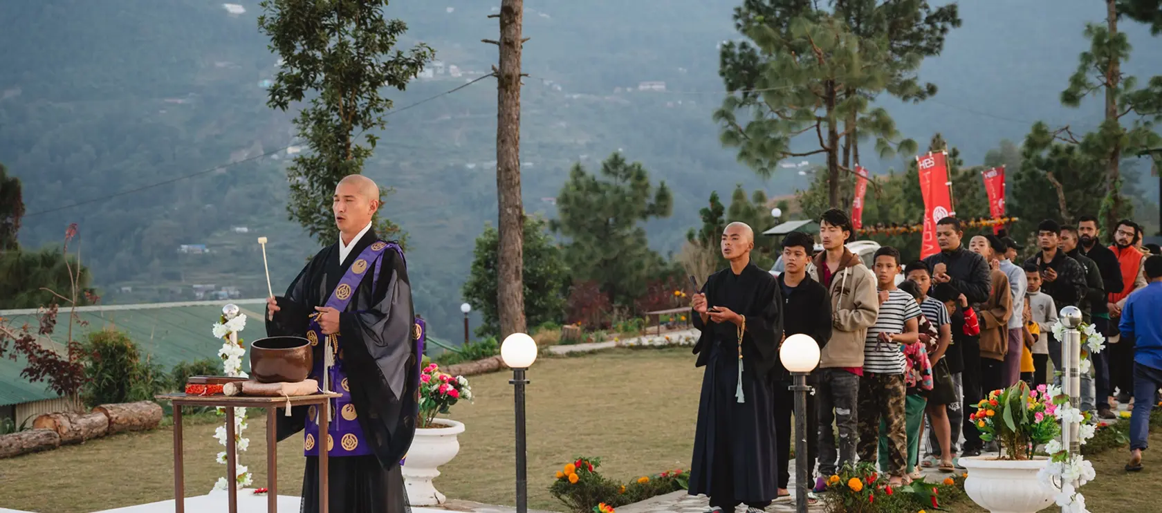 People praying