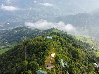 Arial view of HBS